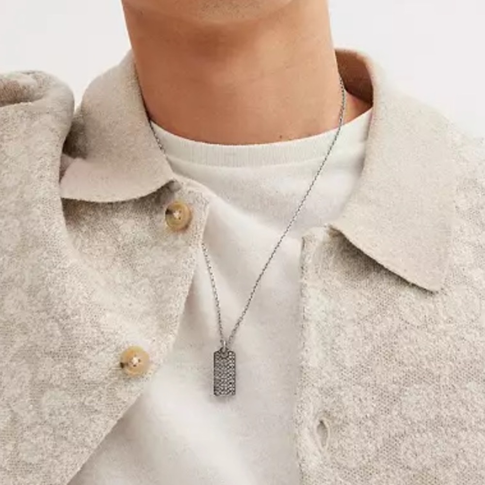 2026 Men unisex Coach silver necklace Silver .925